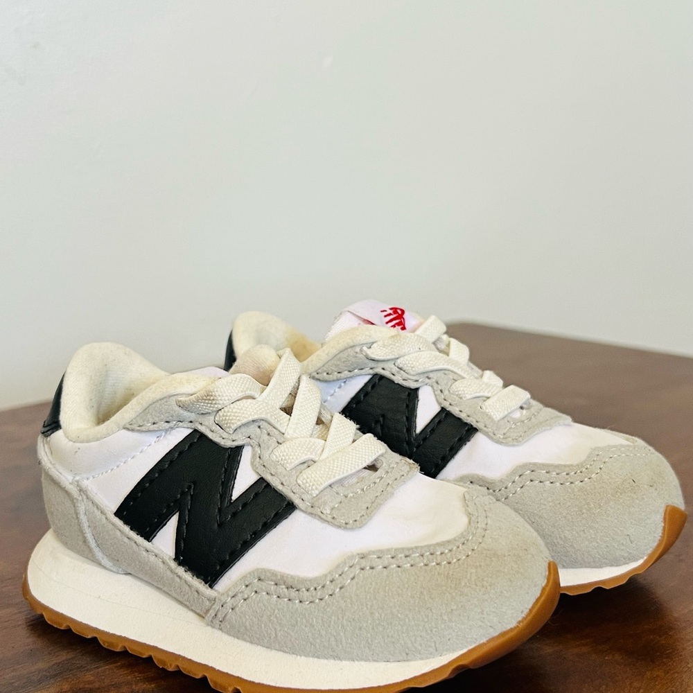 New Balance Kids' Gray and Black Sneakers